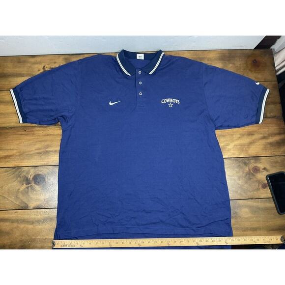 Vintage Dallas Cowboys Nike Proline Polo Shirt Mens Size 2XL - Picture 1 of 8
